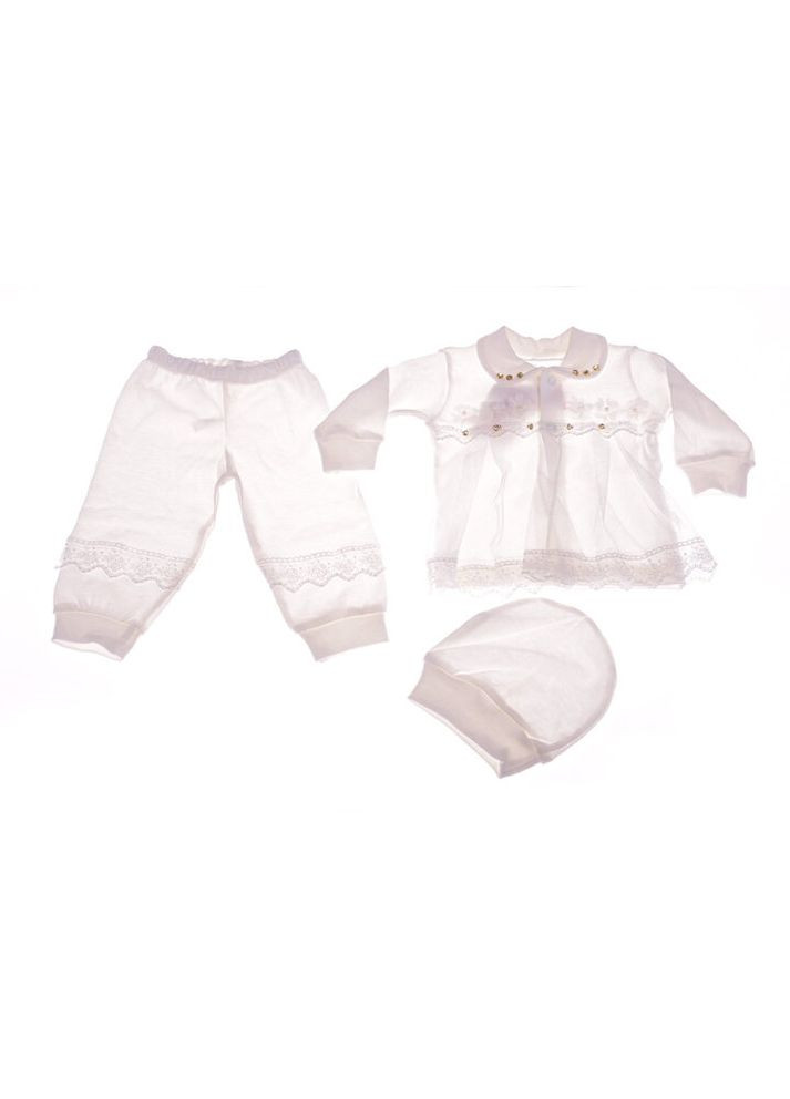 Бежевый демисезонный костюм с длинным рукавом для девочки трикотажный принцесса бежевый 62 см (30732) BABYKROHA