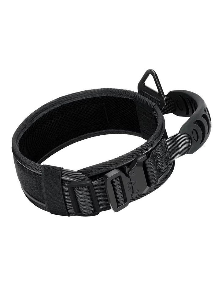 Ошейник для собак Harness Tactical, широкий нейлоновый с металлической пряжкой-фастекс, Черный XL No Brand (308863032)