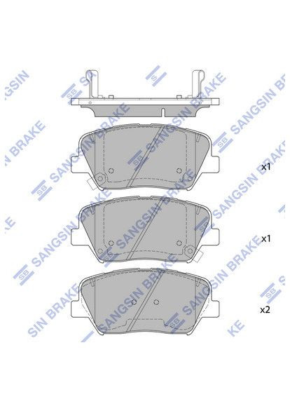 Колодки гальмівні дискові (комплект 4 шт) ПЕРЕДН KIA SORENTO II (XM) 2.4 2009.09-2016.04 HQ SP1833 HI-Q (362607384)