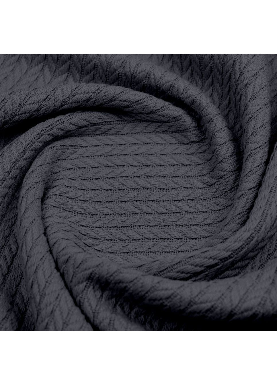 Плед-покривало косичка 200х220 см Beluga Knitted Braid Антрацит Cosas (369668463)