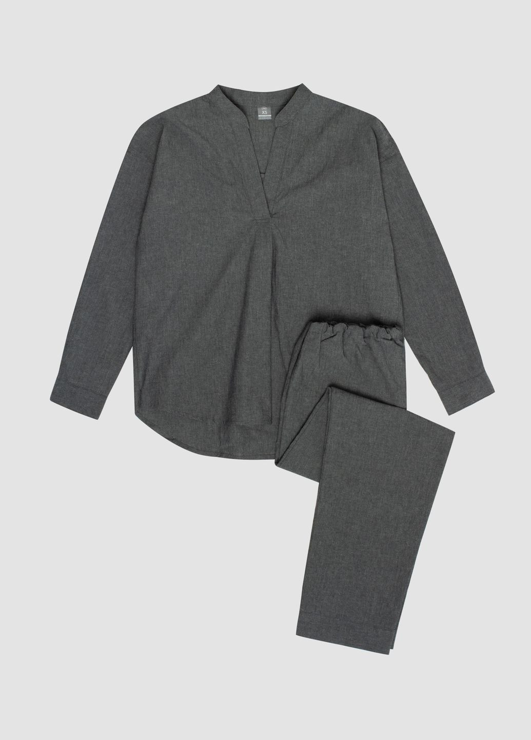 Серая пижама женская из вареного хлопка silver xxl Leglo