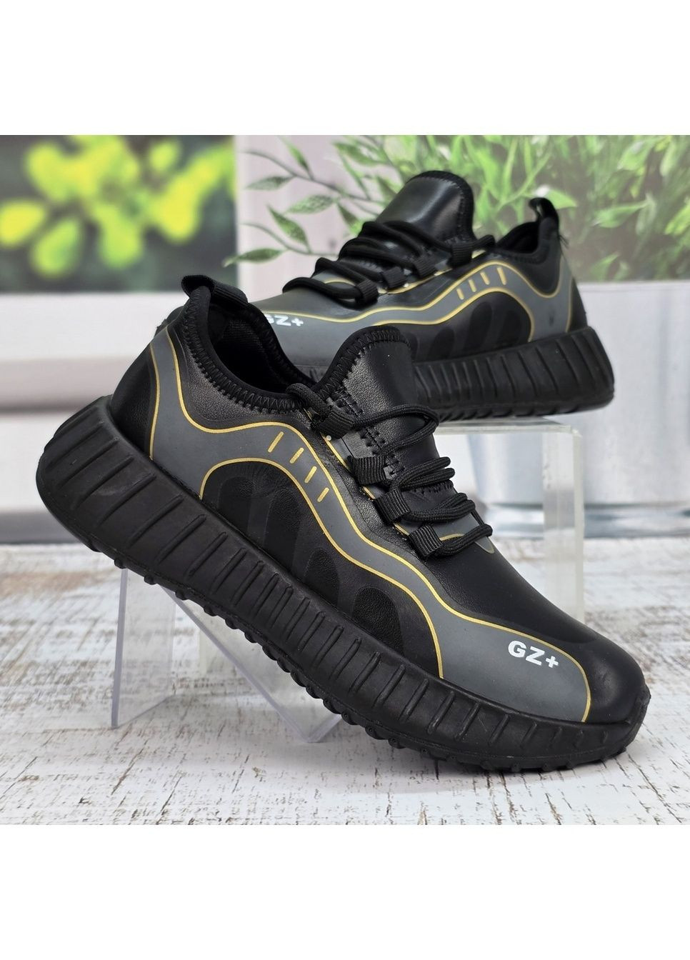 Черные демисезонные кроссовки подростковые Fashion