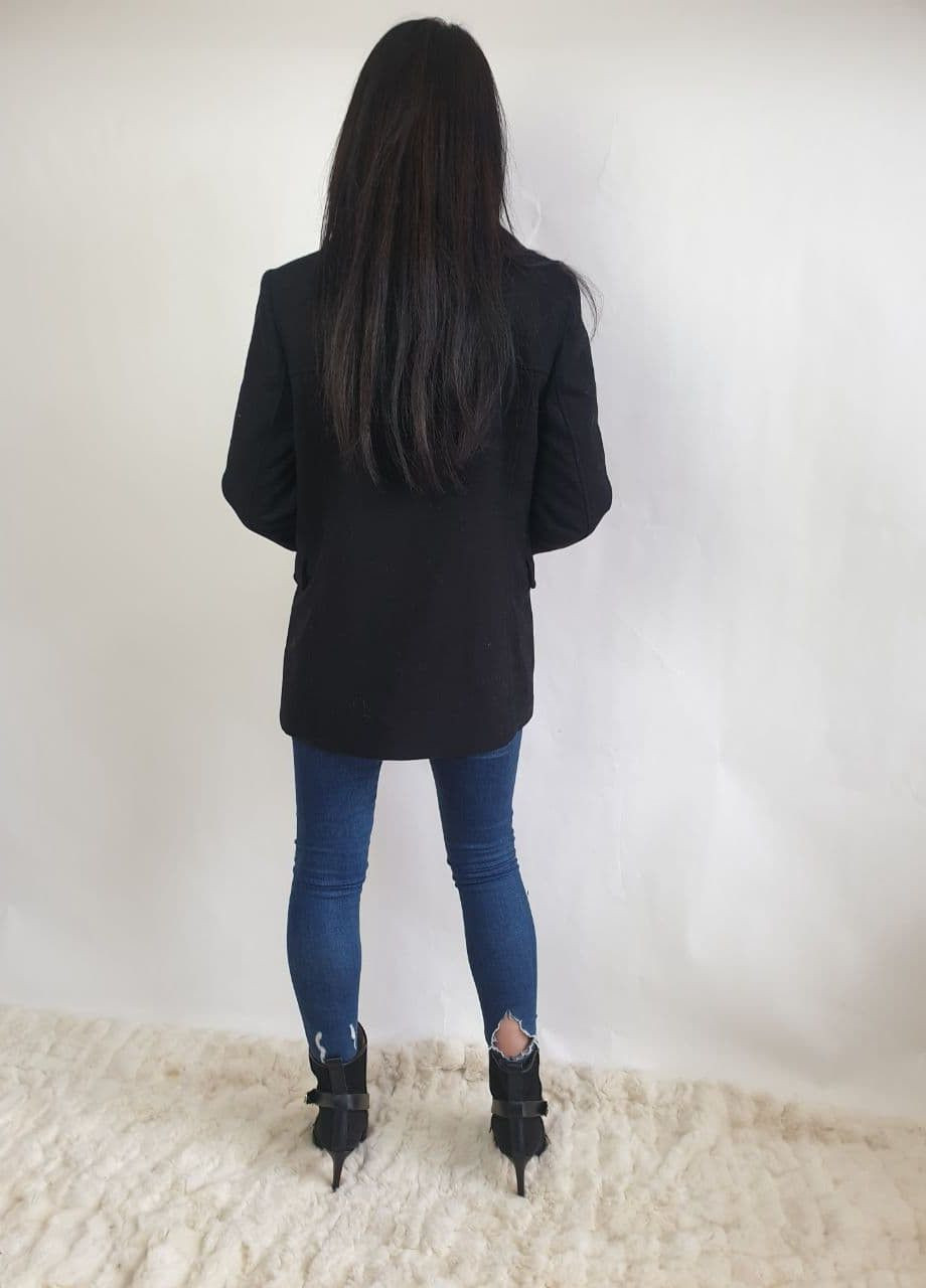 Черное демисезонное Пальто CHNH171178 Черный Naf Naf