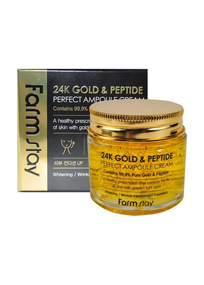 FarmStay Крем для обличчя ампульний із золотом та пептидами 24K Gold & Peptide Perfect Ampoule Cream, 80 мл — Крем, Південна Корея (299771123)