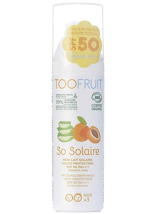 Солнцезащитное молочко-флюид "Абрикоса-алоэ вера" Protection Sunscreen Milk SPF 50 30ml (807790-30141) Toofruit (368626409)