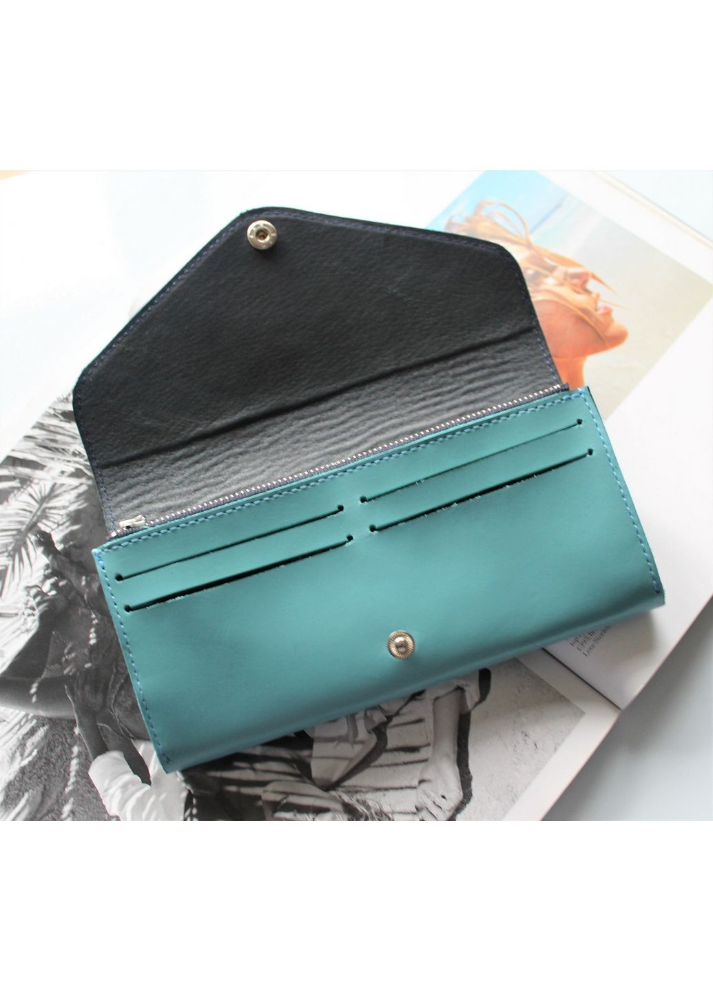 Кожаный женский кошелек ручной работы 20х10х3 см LeathART (315871423)