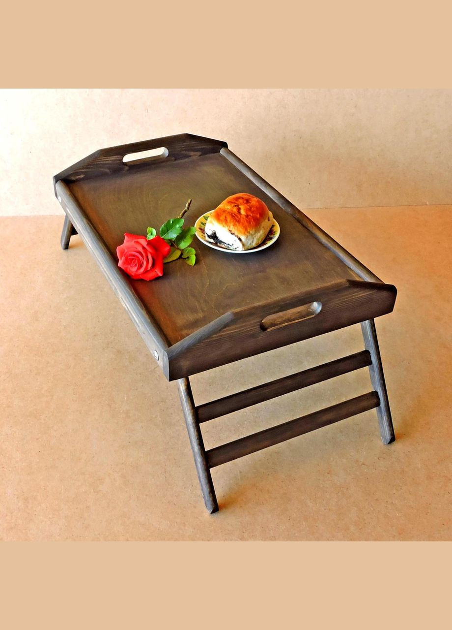 Столик-піднос для сніданку з дерева Флорида мокко (СТП-000410) No Brand (327860892)