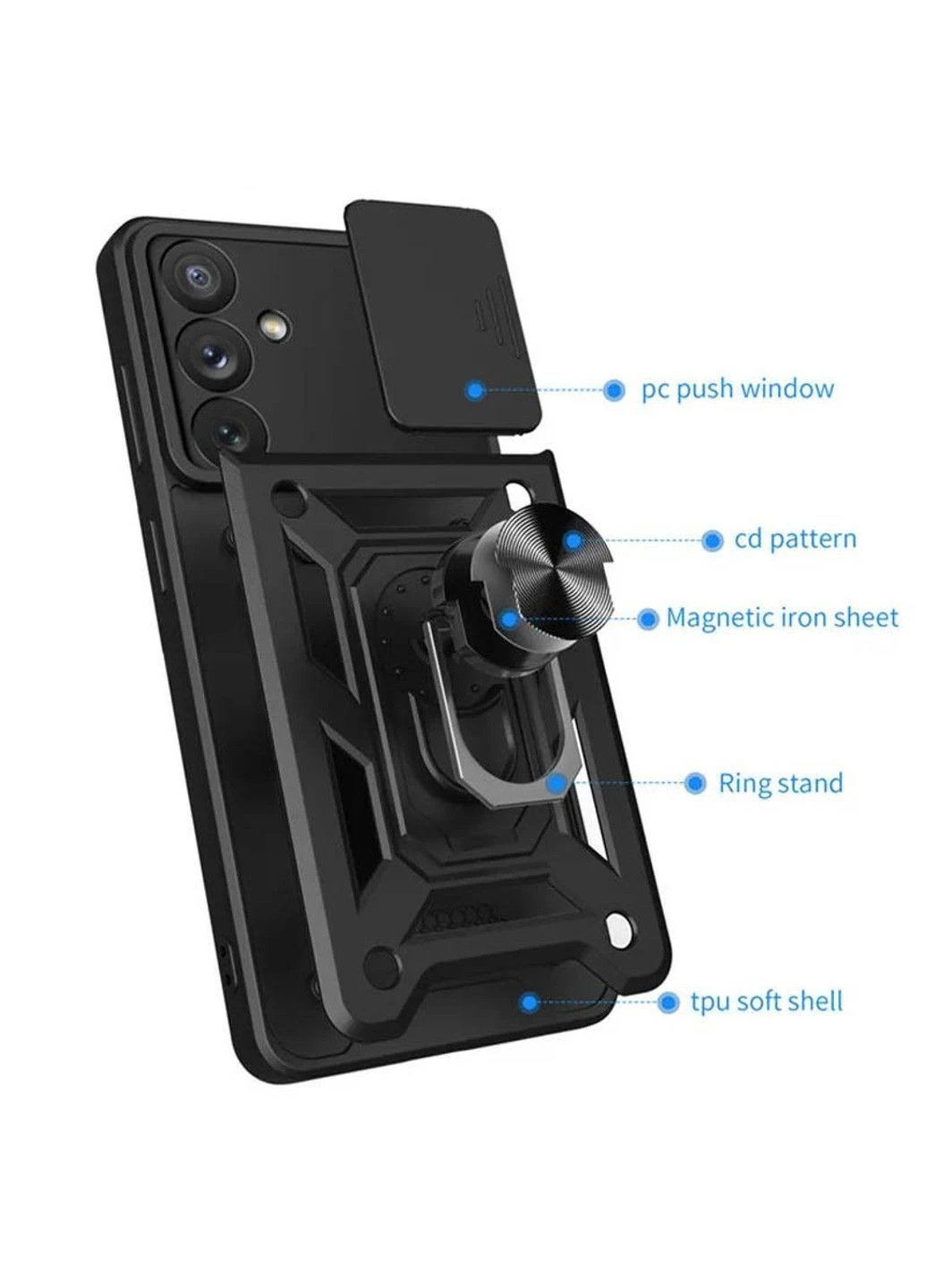 Ударостійкий чохол Camshield Serge Ring для Samsung Galaxy A36 5G No Brand (383413986)