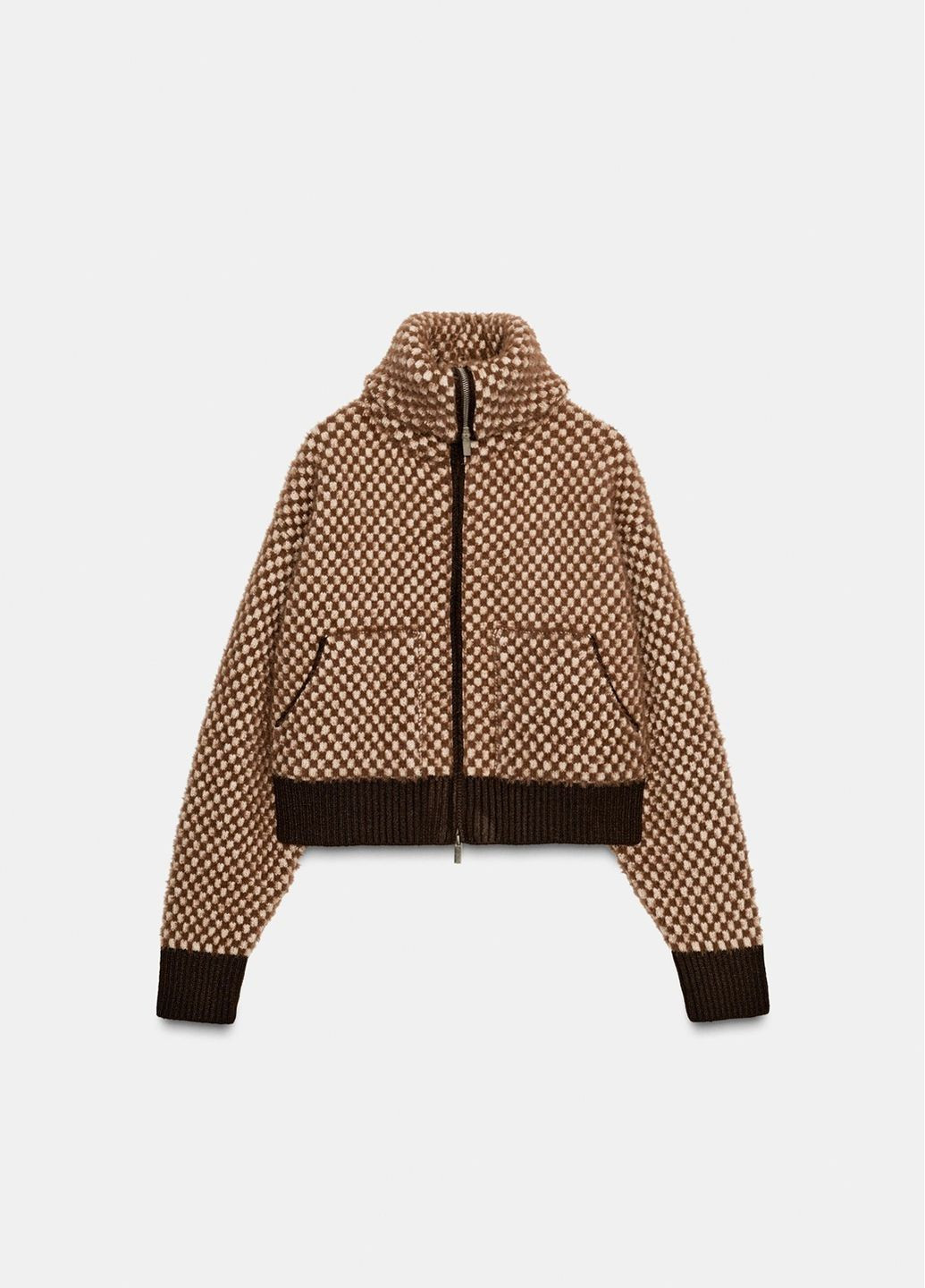 Коричневая демисезонная куртка Zara