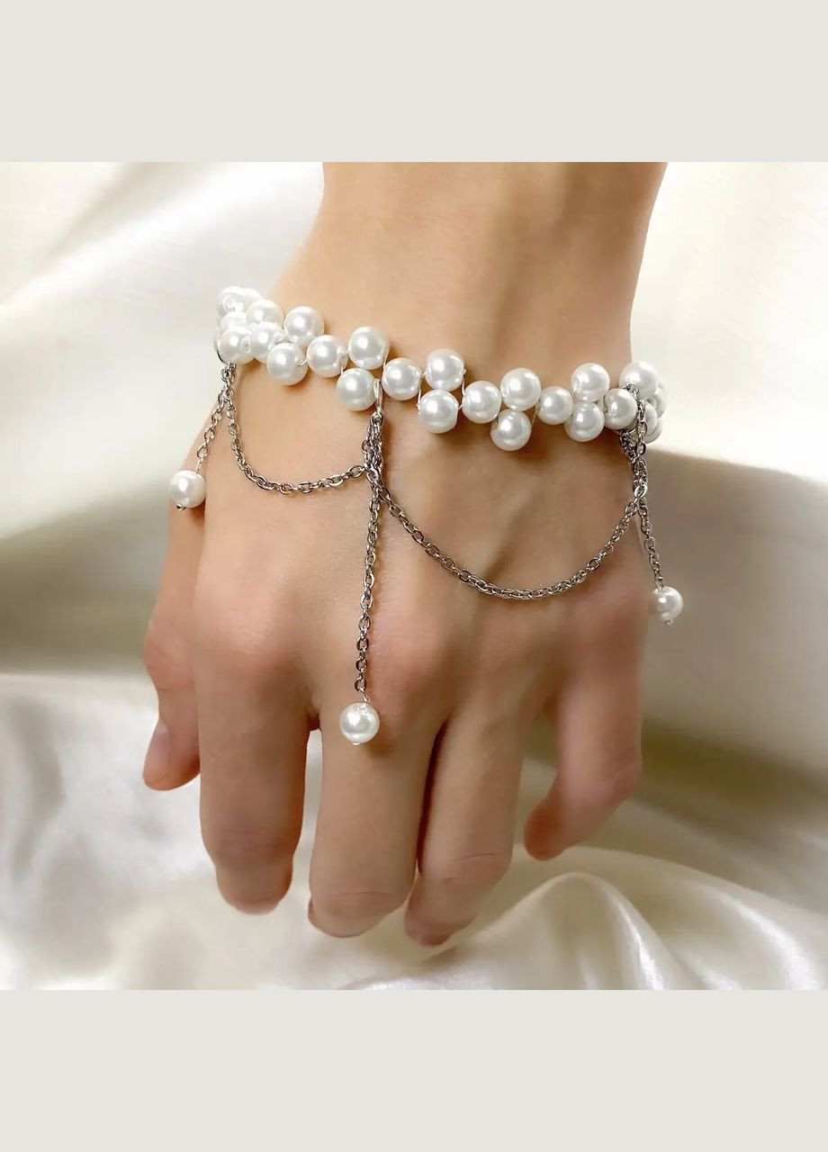 Браслет Майорка підвісний ланцюг + замочок Тогл, фур-ра гіп-ний сплав кольору сталь d-6мм(+-) L-18см No Brand браслет (303283209)