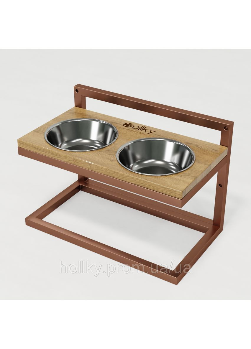 Миски на регулируемой подставке для средних собак Flex M (2×0.85 л) FM-422530-GLNT Hollky (365652725)