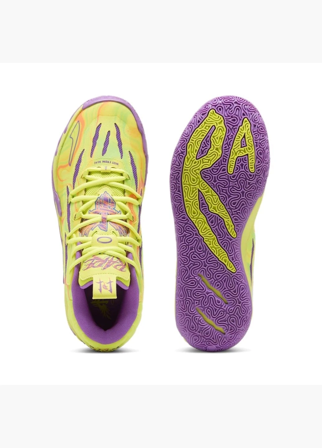 Жовті кросівки чоловічі mb.03 yellow/violet 379898-01 Puma