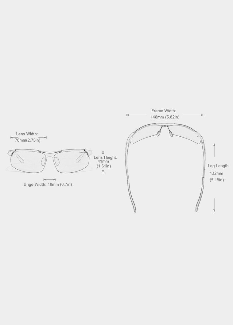 Чоловічі спортивні поляризаційні окуляри N9126 Gun Grey KINGSEVEN (303401527)