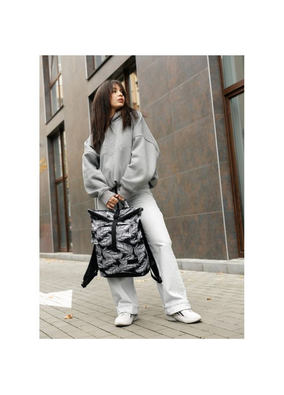 Жіночий рюкзак ролл RollTop KZN принт Palm Sambag (329692820)