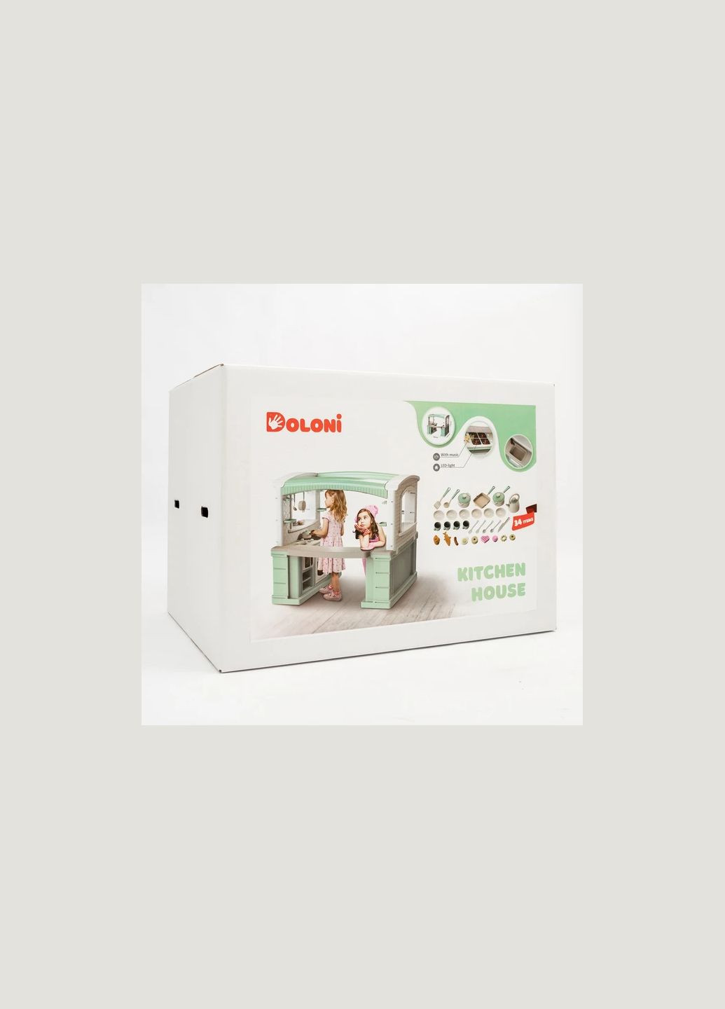 Кухня Велика дитяча з двома ігровими панелями з посудом (01480/21) Doloni (333340838)