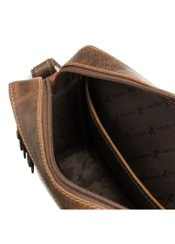 Коричневий шкіряна сумка через плече Robbie S41 Oil Tan Visconti (303831153)