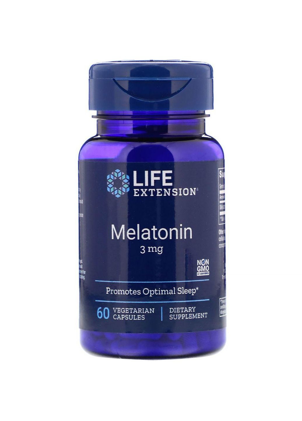 Мелатонин, Melatonin, 3 мг, 60 капсул Life Extension (362372743)