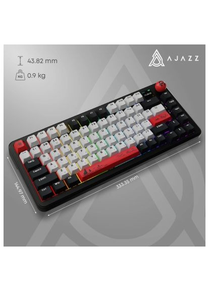 Клавиатура AK820 MAX Avocado Switch Black RGB USB/Wireless/Bluetooth UA Black (AK820MAX-AS-BG) Ajazz AK820 MAX Avocado Switch Black RGB USB/Wireless/Bl (358066706)