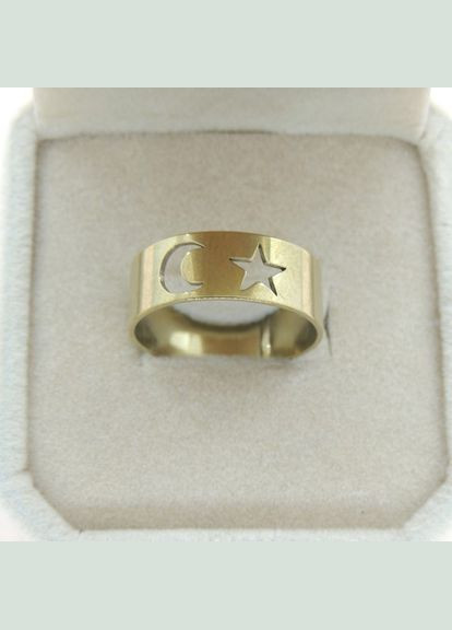 Мужское женское кольцо из нержавеющей стали Луна и Звезда р. 17 Fashion Jewelry (289717576)