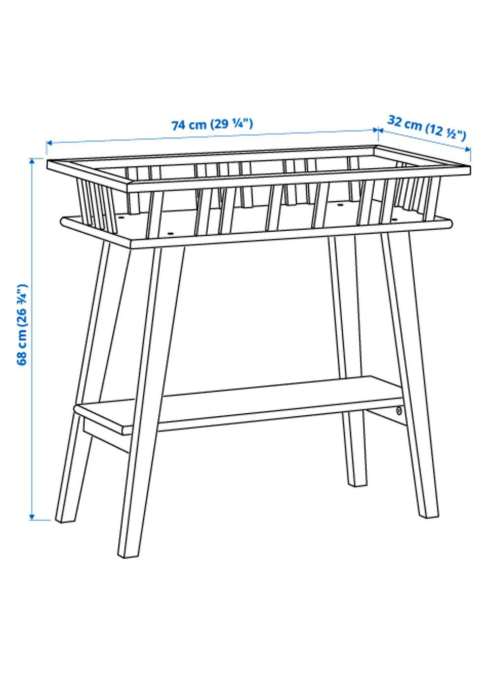 Підставка під горщик ІКЕА LANTLIV 68 см (70186113) IKEA (278407001)