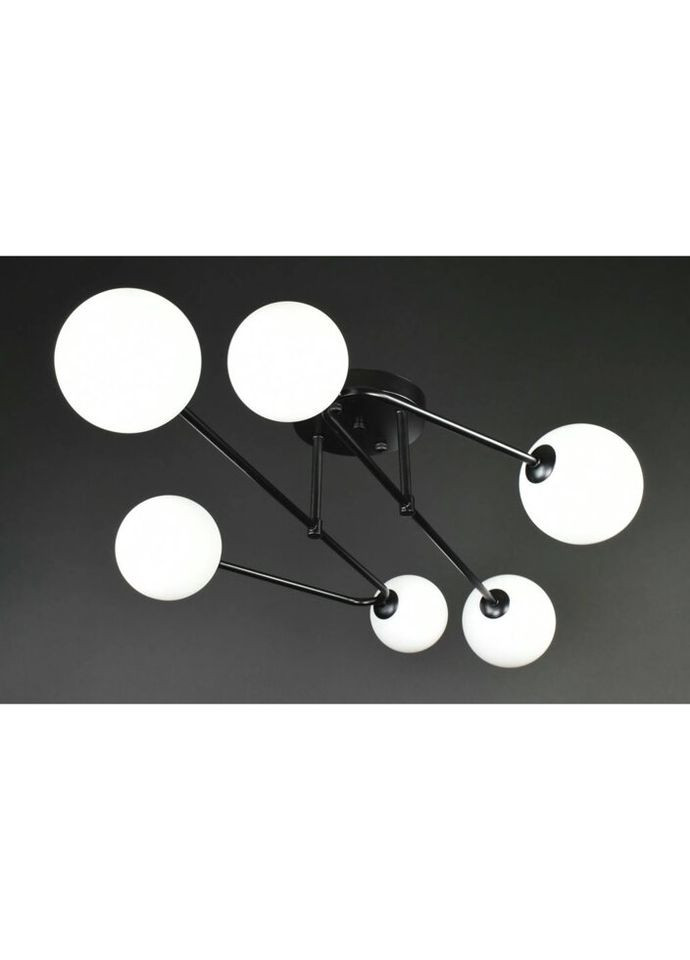 Люстра потолочная на 6 лампочек 27900 Черный 25х80х80 см. Sunnysky (335975016)