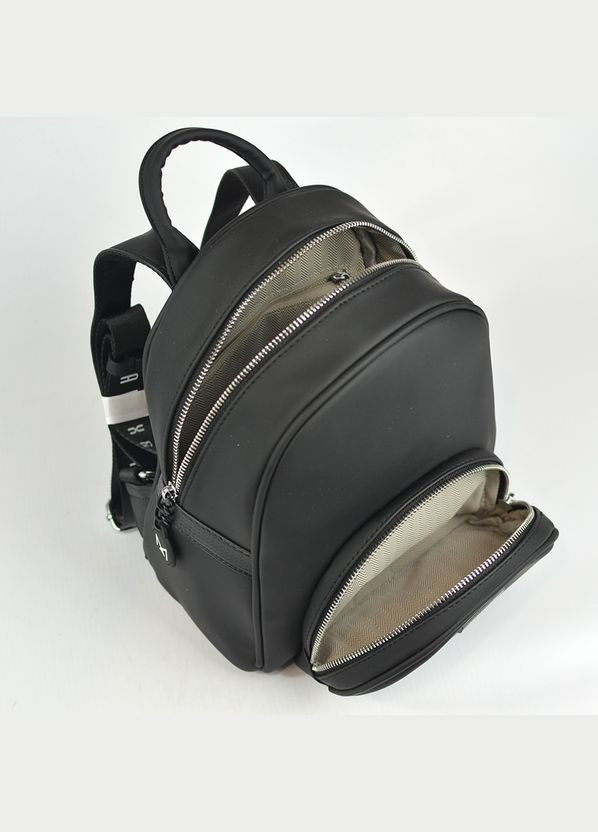 Чорний жіночий маленький міський молодіжний рюкзак на блискавці No Brand (293942355)