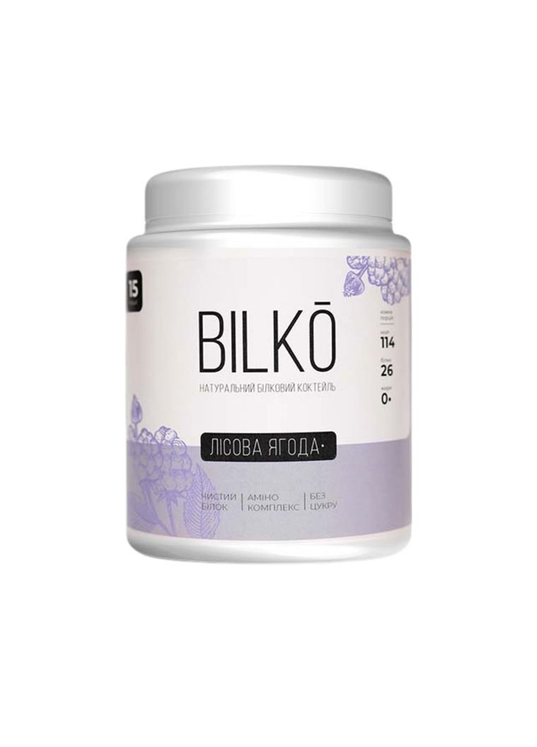 Натуральный белковый коктейль дл похудения Лесные Ягоды 4х450 грамм с Шейкером в комплекте Bilko (370567388)