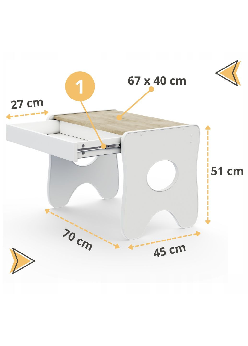 Столик и стульчик для ребенка 70×45×51, детский игральный стол и стул, No Brand (360920150)