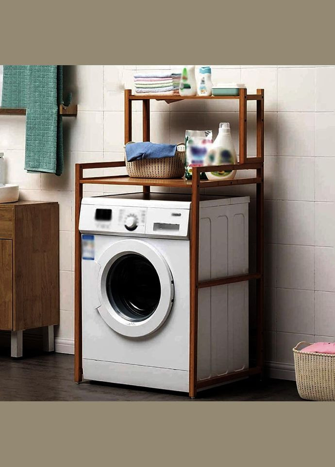Стеллаж над стиральной машиной из дерева Прага капучино (ССМ-000109) No Brand (328293216)