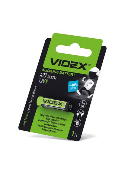 Батарейка щелочная 1шт BLISTER CARD ( 1B) Videx А27 (370245610)