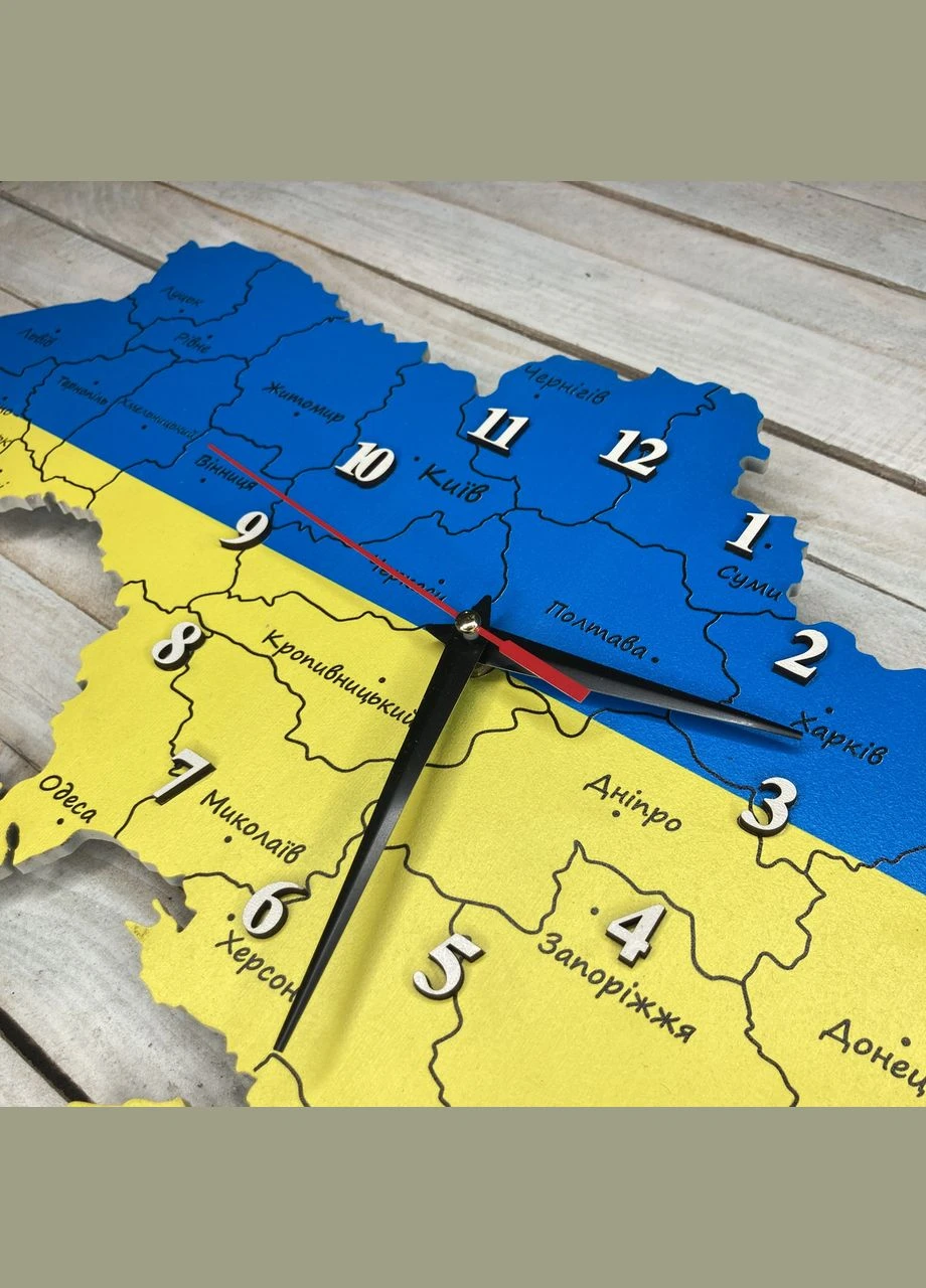 Часы настенные карта Украины, патриотические часы, подарок патриоту HWD-A0663 No Brand (331317753)