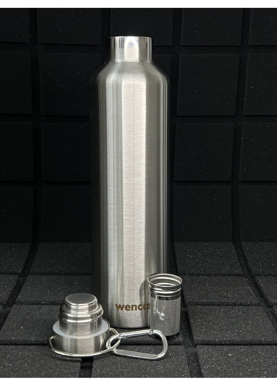 Термобутылка 1 литр из Нержавеющей стали. Двойная Изоляция, Чайное Ситечко, BPA-free Wenco (372154159)
