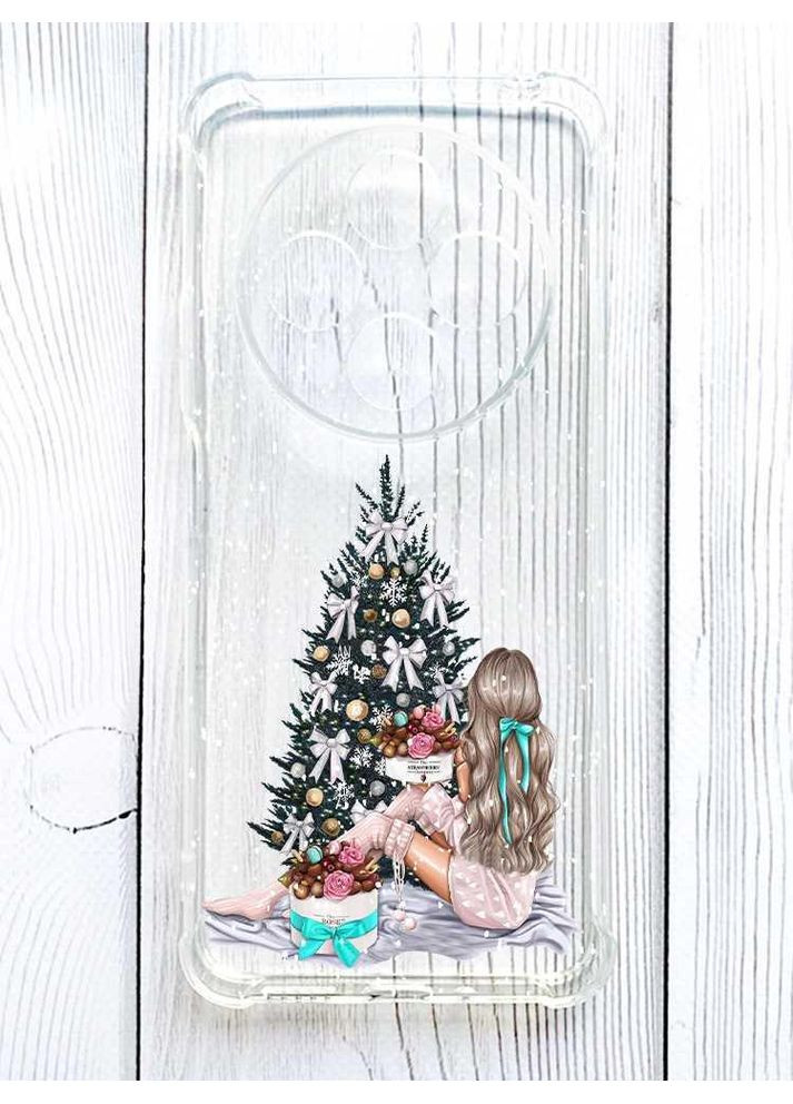 Чохол з потовщеними кутами на Xiaomi Redmi 14C / Poco C75 Дівчина біля ялинки (принт 139) Creative (362967501)