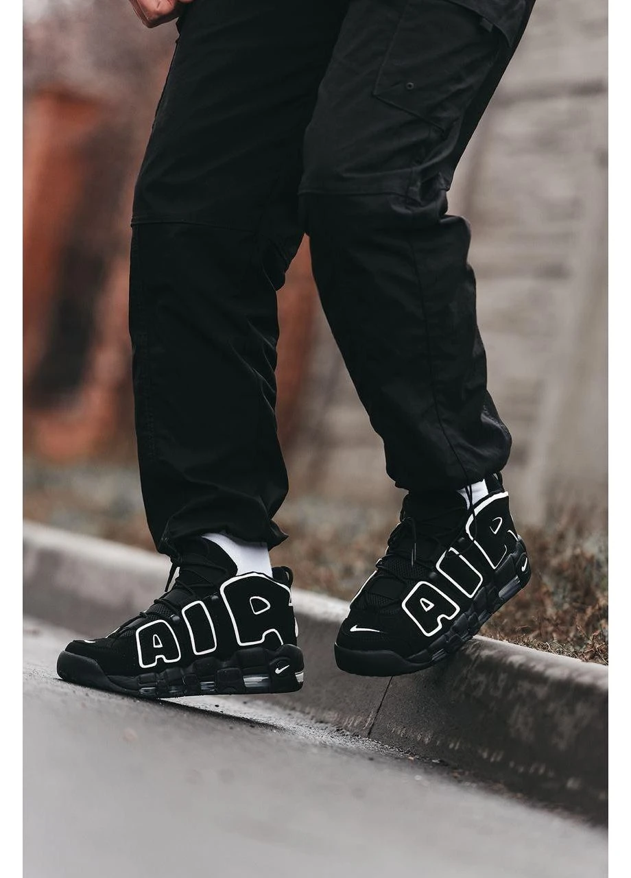 Белые демисезонные кроссовки мужские nike air max uptempo black white найк аир макс тн плюс белые No Brand