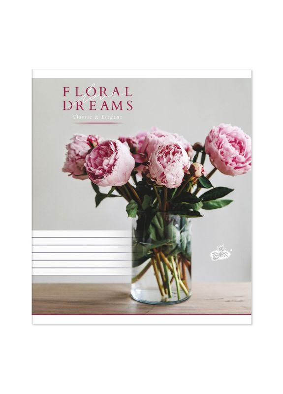 Тетрадь 18 листов клетка "Бриск"/ Цветочное настроение Бріск (342417306)