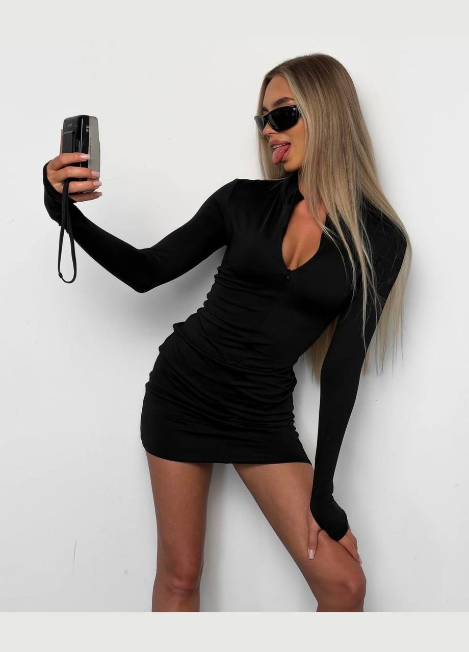 Чорна повсякденний сукня жіноча Україна однотонна