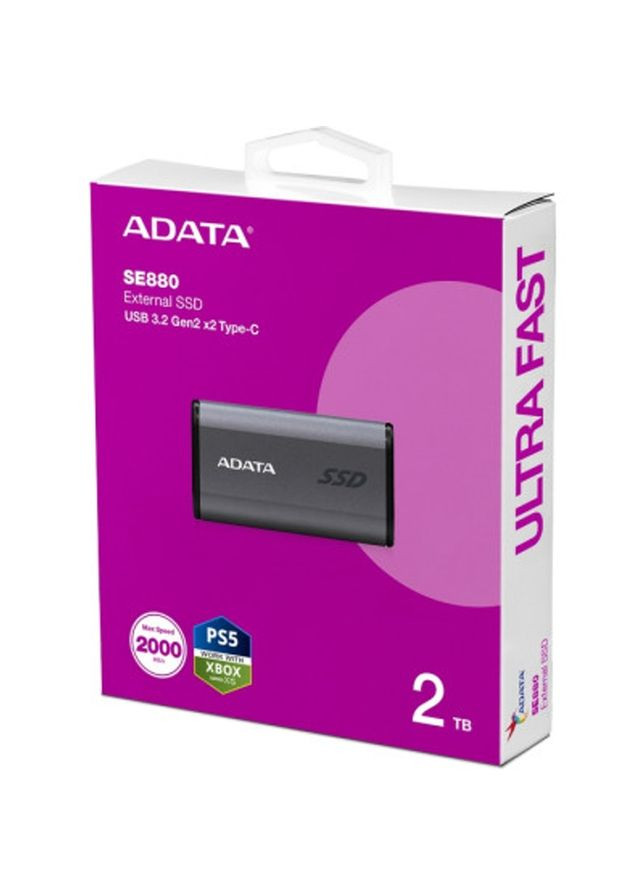 Зовнішній SSD накопичувач USB 3.2 2TB (AELI-SE880-2TCGY) ADATA (323123360)