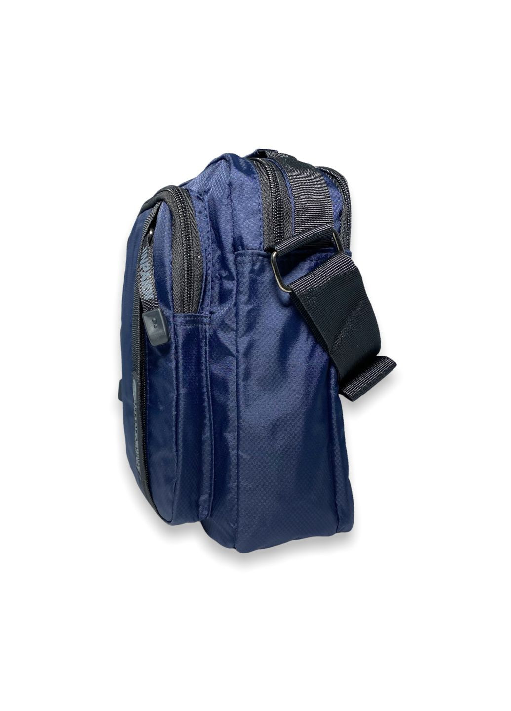 Сумка через плече тканинна, 9918 два відділи, дві фронтальні кишені розмір: 25*20*10 см синя Jinpaidi (286421593)