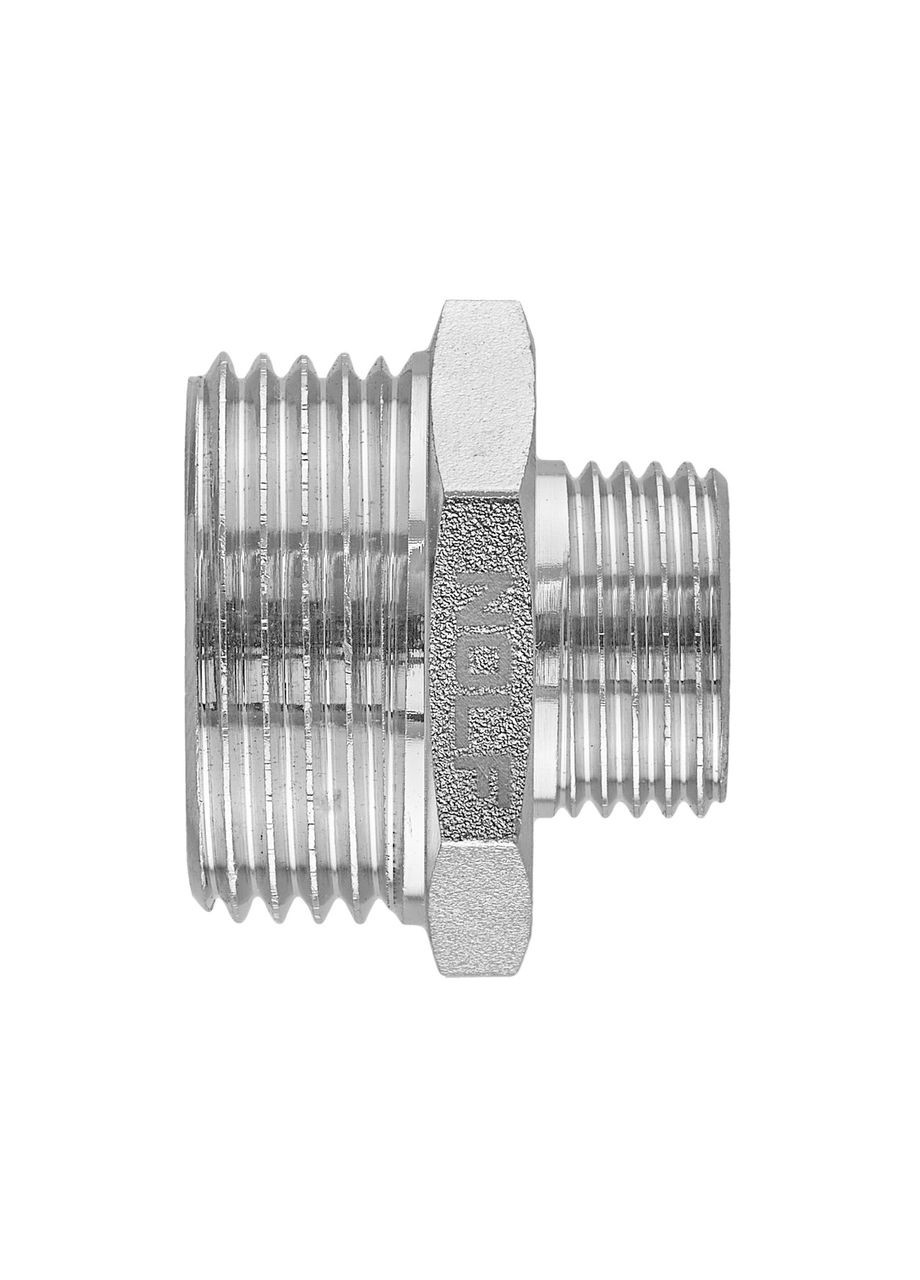 Ніпель редукційний NFC.N0406-N-1/2''x3/8" нікельований (NF3082) NOLF (371140711)