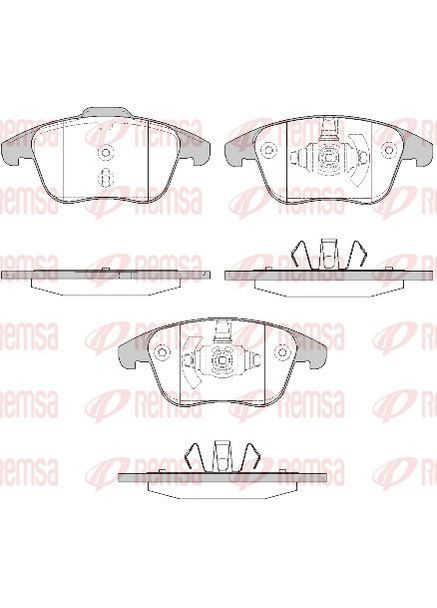 Колодки тормозные дисковые ПЕРЕДН FORD MONDEO V TURNIER (CF) 1.6 TDCI 2014.09- RS 1249.50 Remsa (354337699)