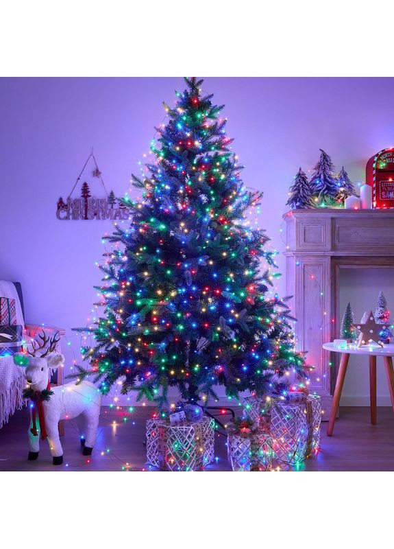 Гірлянда Роса 60 м мідний зелений дріт USB, Пульт, 600 LED, мульти (різнобарвна) No Brand (368150446)