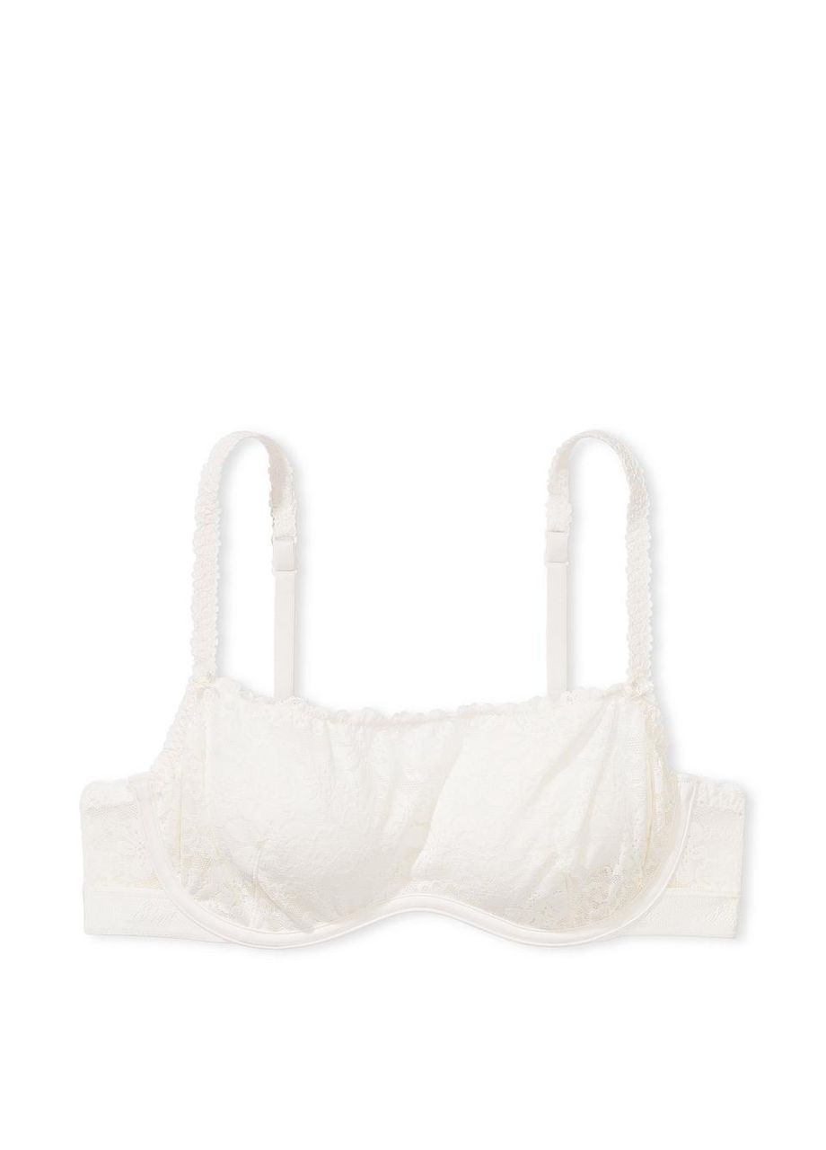 Белый бюстгальтер wink unlined scoop bra coconut white xs белый Victoria's Secret