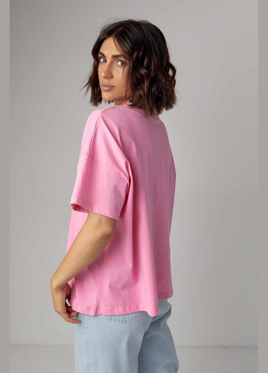 Женская футболка oversize с надписью Vogue Lurex - (292785779)