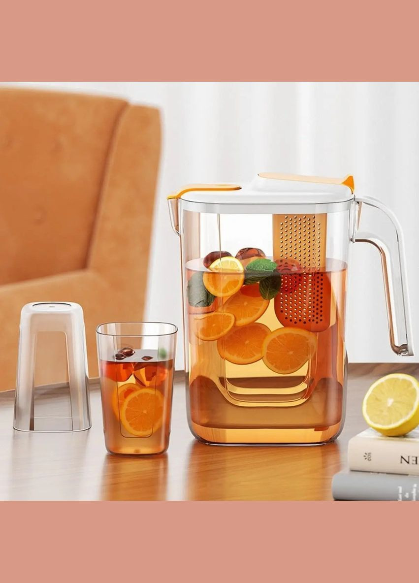 Набор для напитков пластиковый кувшин с фильтром + 4 стакана Supretto (318019969)