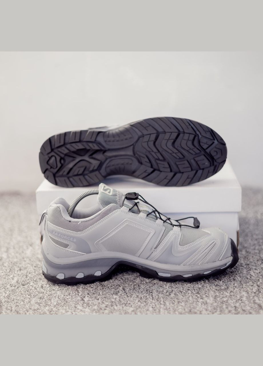 Серые зимние кроссовки мужские зимние salomon xa forces winter gore-tex gray termo | саломон ха форсес серый термо No Brand