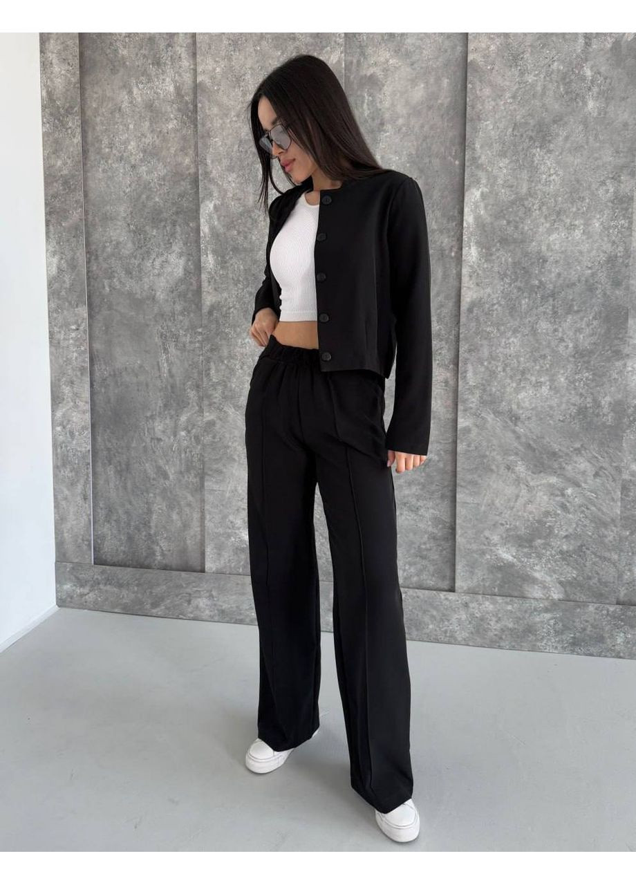 Костюм двійка костюмка гарної якості,бомбер укорочений та штани вільного крою Україна (355793810)