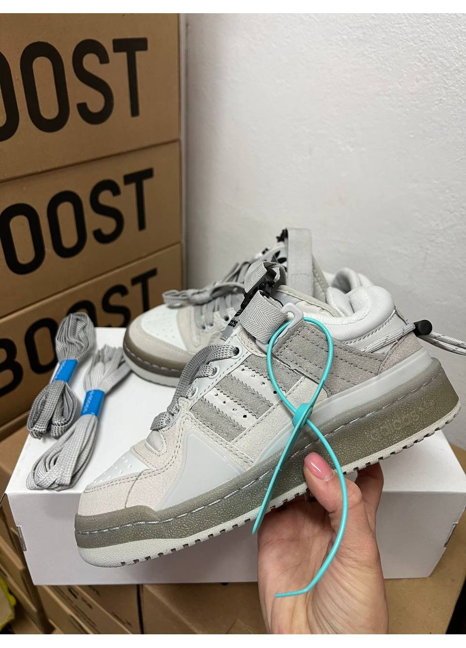 КРОСІВКИ ЖІНОЧІ ADIDAS FORUM BAD BUNNY GREY АДІДАС ФОРУМ No Brand сірі демісезони (367169456)