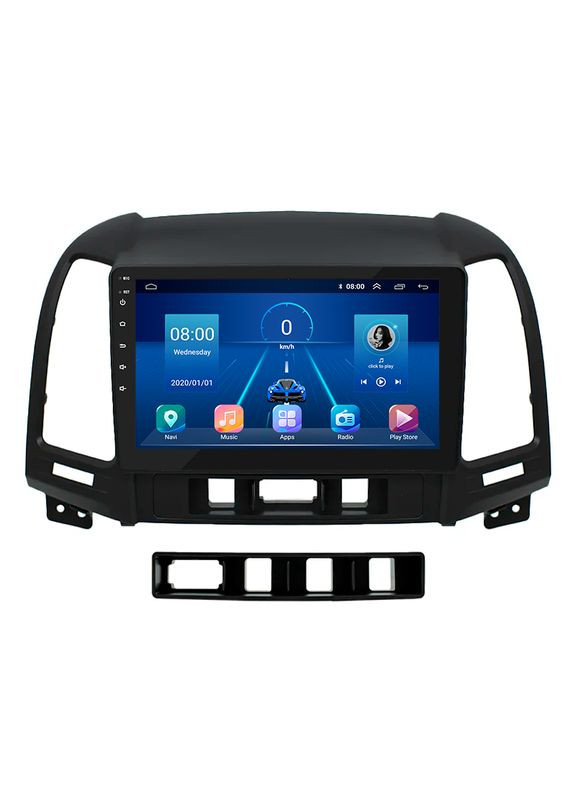 Штатная магнитола 9" для Hyundai Santa Fe II Рестайлинг 2009-2012 Top 6/128 4G WiFi GPS Хюндай 5 шт. Lesko (336203298)