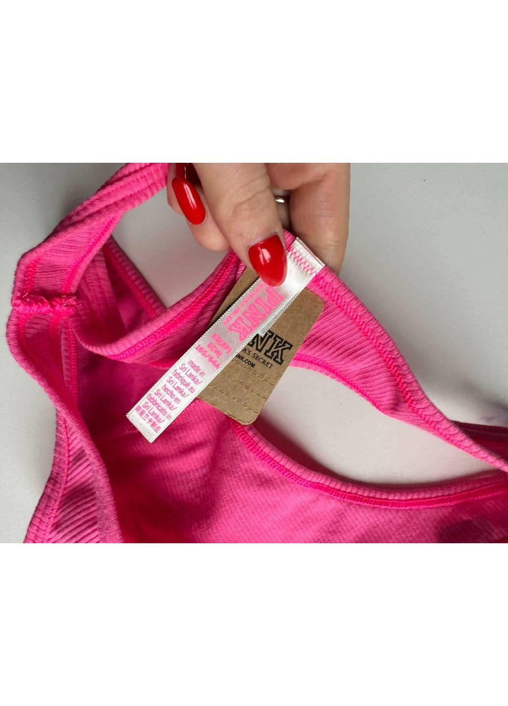 Трусики-стринги женские PINK синие Victoria's Secret (343712324)