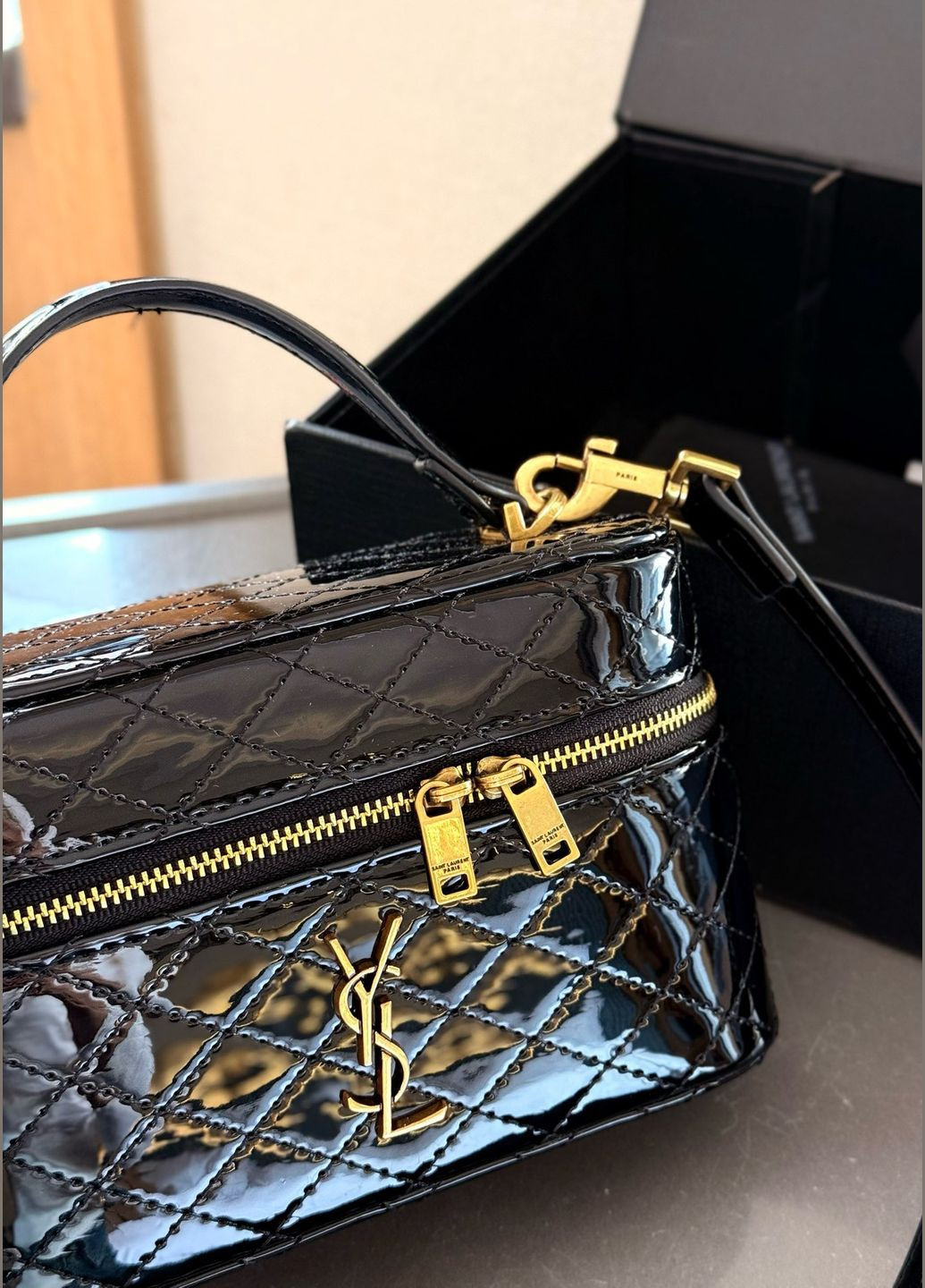 Жіноча сумка YSL 6045 крос-боді чорна No Brand (314540102)